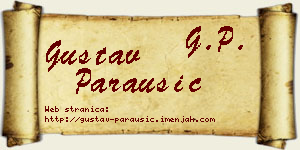 Gustav Paraušić vizit kartica